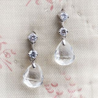 ingrid diamante drop earrings by bloom boutique