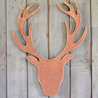 hanging moose head decoration by drift living