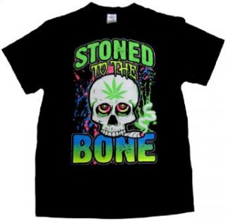 Marijuana T shirt Stoned to The Bone Weed Pot small Clothing