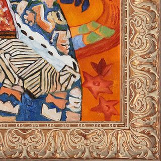 Tori Home Signora Con Ventaglio Interpretation by Gustav Klimt Framed