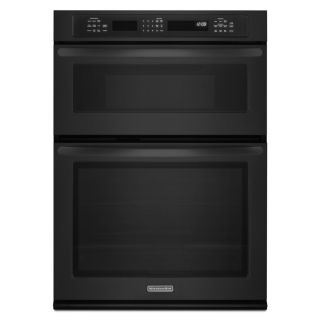 KitchenAid Self Cleaning Convection Microwave Wall Oven Combo (Black) (Common 30 in; Actual 30 in)