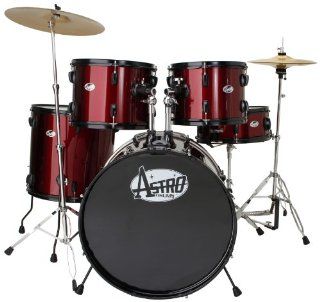 Astro MAXS522C WR 5 Piece Drum Set Musical Instruments