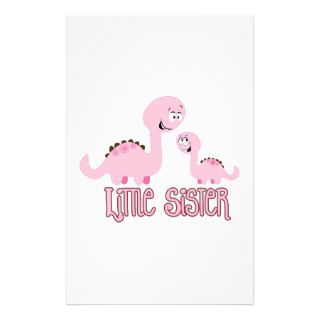 Little Sister Dinosaur Stationery Design
