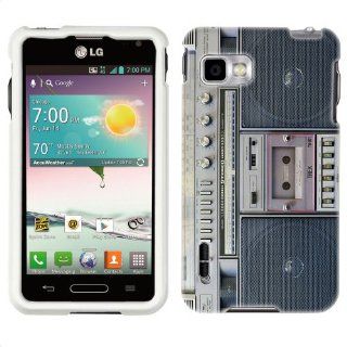Sprint LG Optimus F3 Retro Cassette Tape Boombox Phone Case Cover Cell Phones & Accessories
