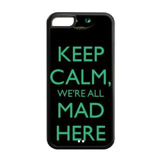 Funny We're All Mad Here Apple iPhone 5c TPU Case with Funny We're All Mad Here HD image Cell Phones & Accessories