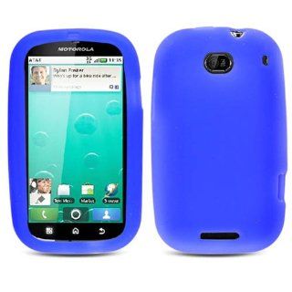 Soft Skin Case Fits Motorola MB520 Bravo Blue Skin AT&T Cell Phones & Accessories