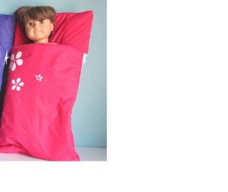 Sleeping Bag in Raspberry. Fits Dolls Such as American Girl and Bitty Baby Toys & Games