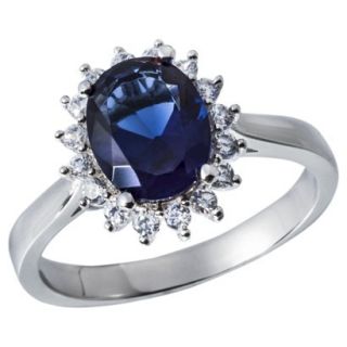 Cubic Zirconia Cocktail Ring   Blue