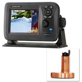 Furuno GP1670F 5.7" Color GPS Chartplotter/Fishfinder Combo w/525STID MSD 600W Bronze Thru Hull Transducer Sports & Outdoors