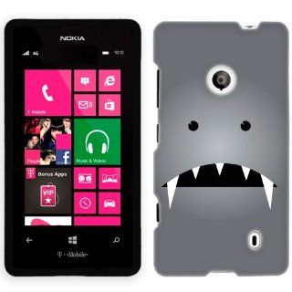 Nokia Lumia 521 Grey Fanged Cute Monster Phone Case Cover Cell Phones & Accessories
