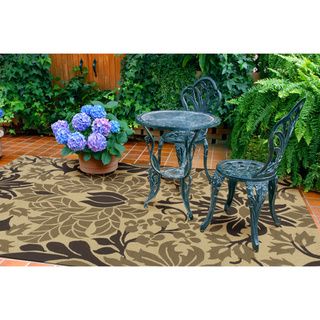 Hand hooked Bliss Brown Rug (5' x 8') Surya 5x8   6x9 Rugs