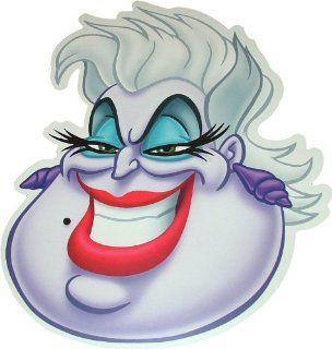 Disney Halloween Ursula (The little Mermaid)   Card Face Mask   Licensed Product Toys & Games