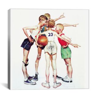 iCanvasArt Oh Yeah (Four Sporting Boys Basketball) by Norman