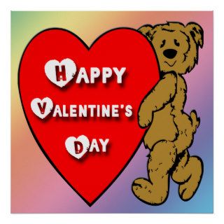 Valentine's Teddy Bear Poster
