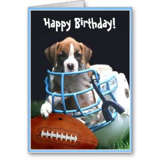 Happy Birthday Boxer puppy greeting card