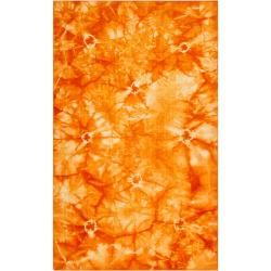 Hand woven Orange Caparo Street Wool Rug (3'6 x 5'6) Surya 3x5   4x6 Rugs