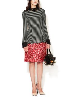 Metallic Tweed Pleated Skirt by Marni