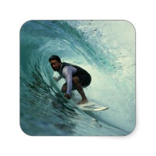 Professional Surfer Riding a Wave Sticker