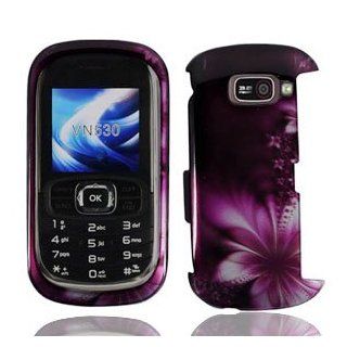 Verizon Lg Octane Vn530 Accessory   Purple Daisy Designer Protective Hard Case Cover Cell Phones & Accessories