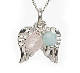 guardian angel necklace in rose by lily belle girl