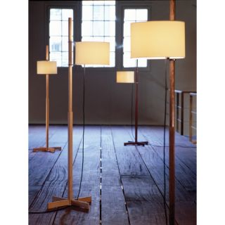 TMM Walnut Floor Lamp with Parchment Shade