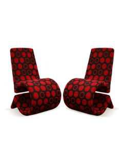 Forte Patterned Fabric Accent Chairs (Set of 2) by Design Studios