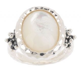 Michael Dawkins Sterling Mother of Pearl Ring —