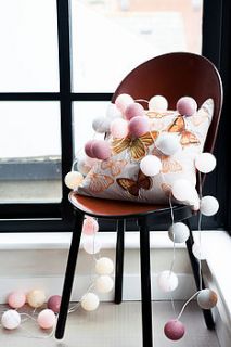 marshmallow string lights by cable and cotton