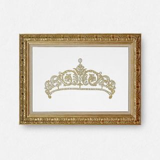 rose gold tiara limited edition print by anzu