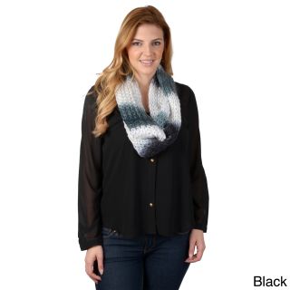 Journee Collection Womens Striped Knit Infinity Scarf