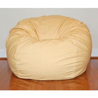 Ahh Products Wide Marigold Yellow Cotton Twill 36 inch Washable Bean Bag Chair Yellow Size Large