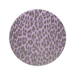 Animal Print, Spotted Leopard   Purple Black Coasters