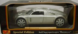 Maisto   Audi   Supersportwagen Rosemeyer   Special Edition   118 Scale   Silver   Limited Edition   Mint   Collectible   (PR) Toys & Games