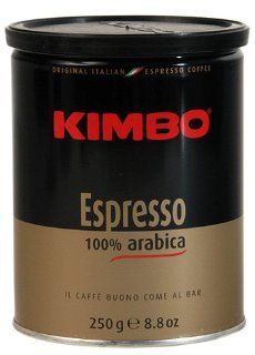 Kimbo 100% Arabica Espresso Ground Coffee   8.8 oz  Coffee Substitutes  Grocery & Gourmet Food