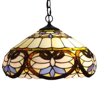 Amora Lighting Tiffany Style Baroque Pendant Lamp