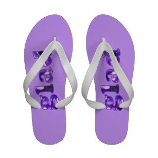 Purple Glad Reminder Flip Flops
