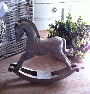 decorative rocking horse by the hiding place
