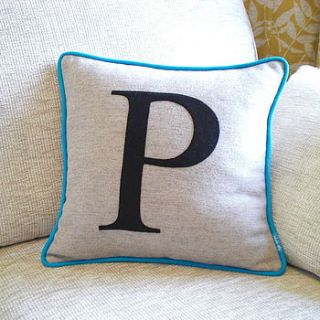 colour flash monogrammed cushion by kate sproston design