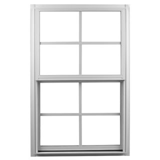 Ply Gem 1500 Series Aluminum Double Pane Single Hung Window (Fits Rough Opening 32 in x 52 in; Actual 31.25 in x 51.25 in)