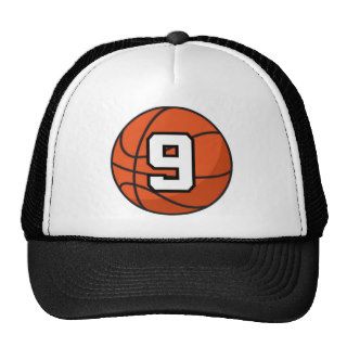 Basketball Player Uniform Number 9 Gift Idea Mesh Hat