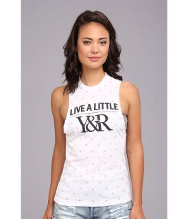 Young & Reckless Live A Little Muscle Tee Womens Sleeveless (White)
