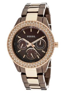 Fossil ES2955  Watches,Womens Brown Dial Two Tone Stainless Steel, Casual Fossil Quartz Watches