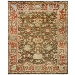 Safavieh Hand knotted Oushak Brown/ Rust Wool Rug (10 X 14)
