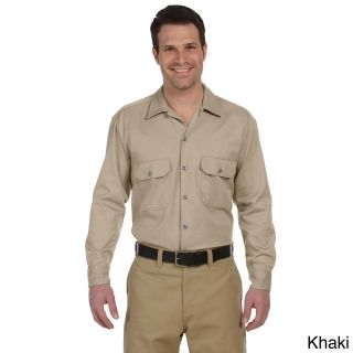 Dickies Mens 5.25 ounce Long sleeve Work Shirt Khaki Size XXL
