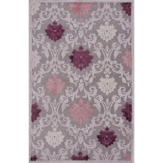 Transitional Floral Pattern Pink/ Purple Rug (2 X 3)