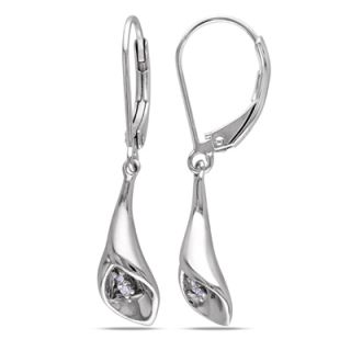 Diamond Accent Calla Lily Drop Earrings in Sterling Silver   Zales