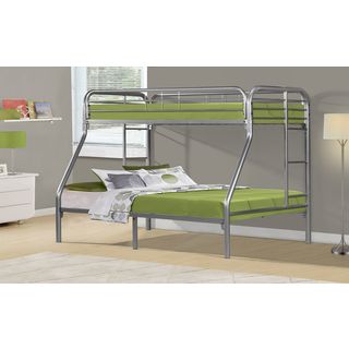 Monarch Silver Metal Twin/ Full Bunk Bed Silver Size Full