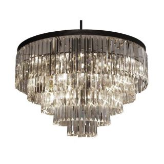 Odeon Crystal Glass 17 light 5 tier Contemporary Chandelier