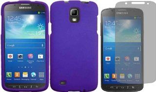 For Samsung Galaxy S4 S 4 Active i537 i9295 Hard Cover Case Dark Purple + LCD Screen Protector Cell Phones & Accessories