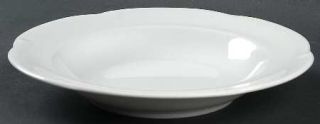 Christian Dior Provence Blanc Rim Soup Bowl, Fine China Dinnerware   All White